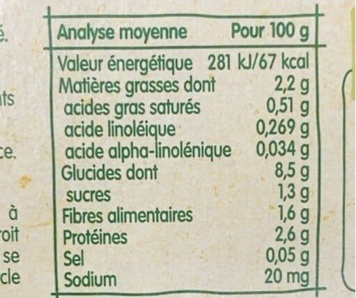 Blédina Mousseline de panais poisson packshot