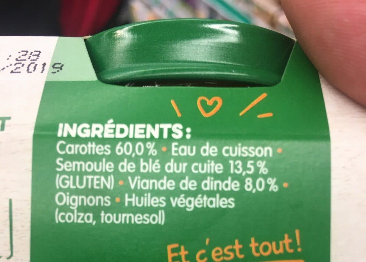bledina Carottes Semoule Dinde 2x200g packshot