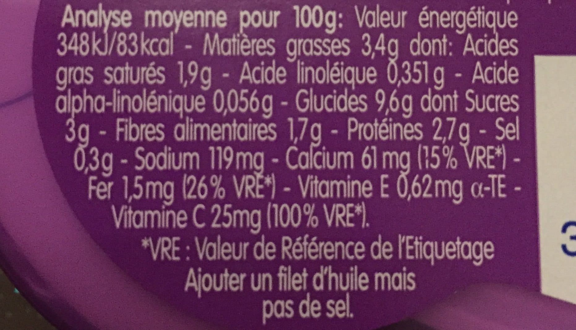 Bledina BLEDICHEF écrasée choux fleurs pomme de terre façon béchamel dès 15 mois, assiette de packshot