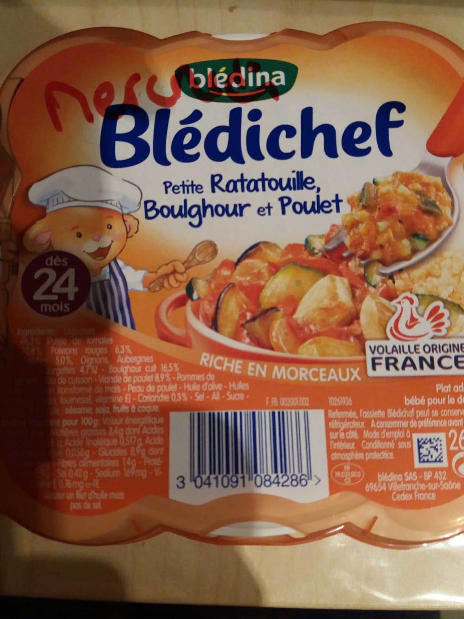 Bledina Petite ratatouille, boulghour et poulet, dès 24 mois packshot