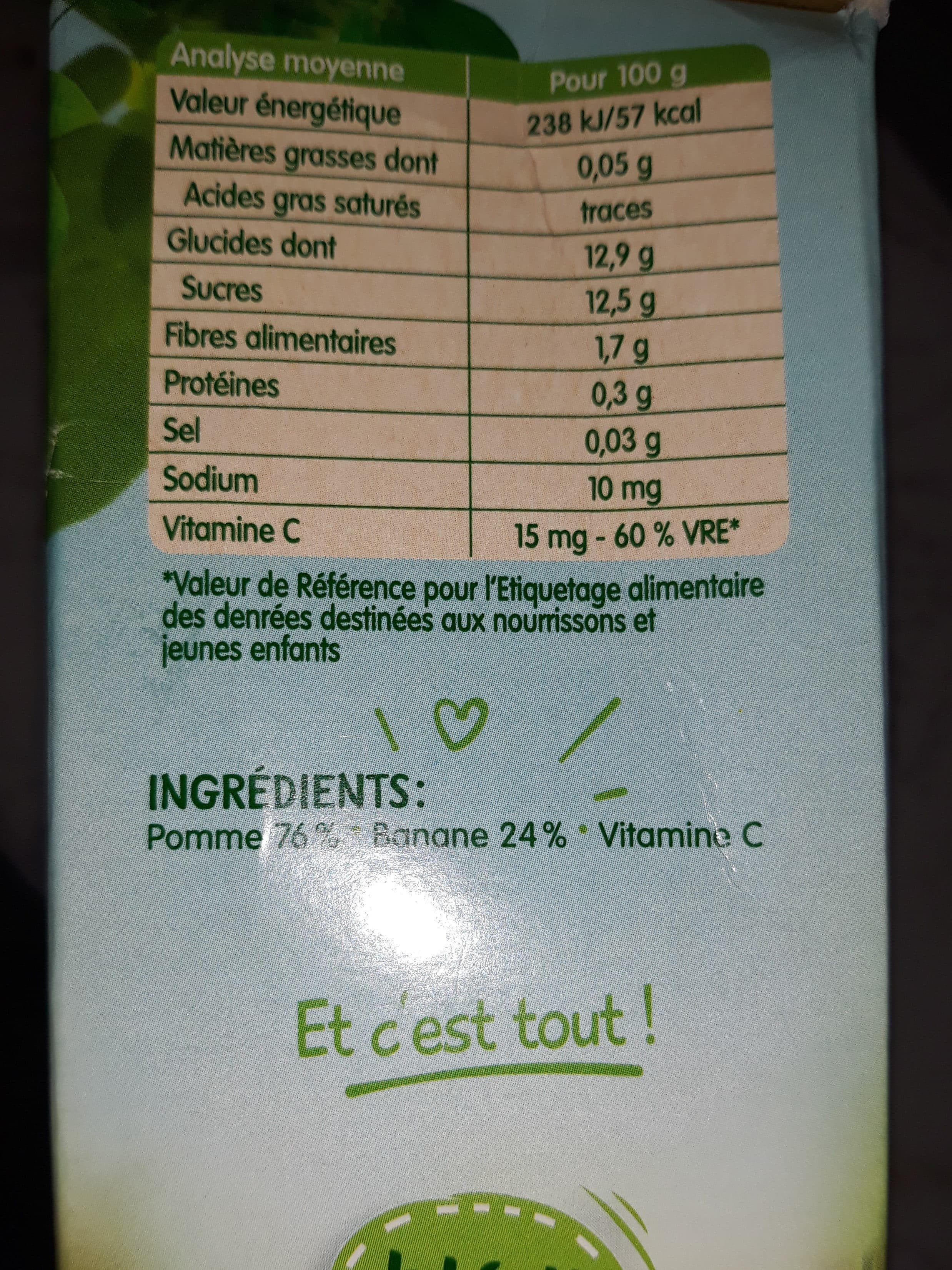 BLEDINA Gourde Pomme Banane 4x90g dès 10 Mois packshot