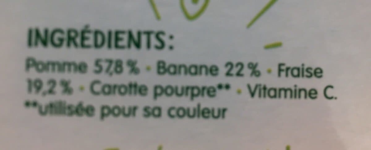 BLEDINA Gourde Pomme Banane Fraise 4x90g dès 10 Mois packshot