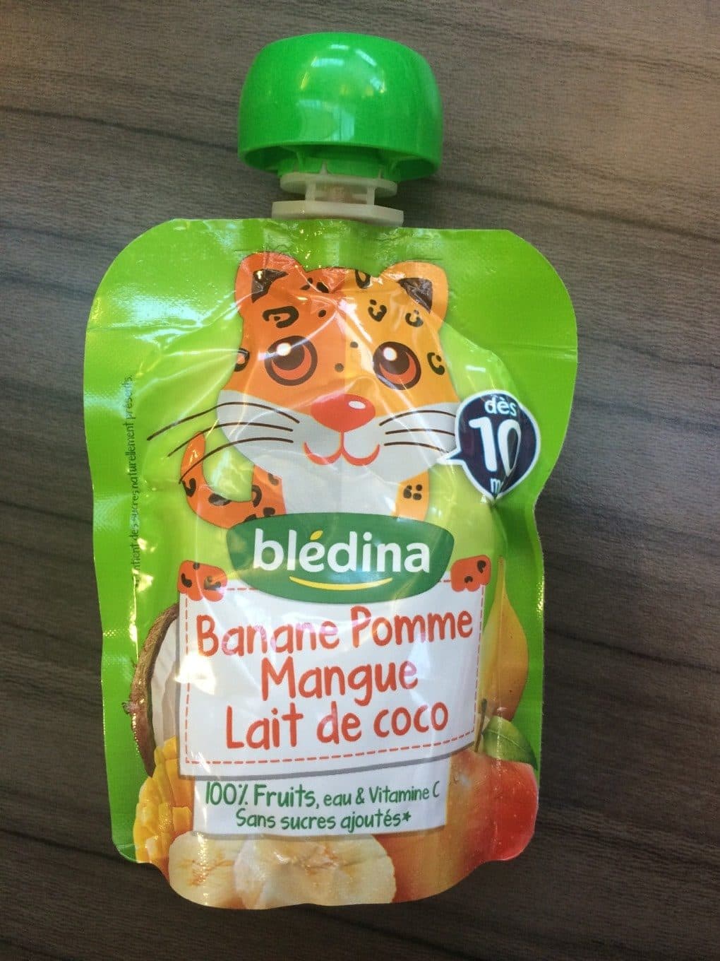 Bledina Gourde banane, pomme, mangue, lait de coco dès 10 mois, 90g packshot