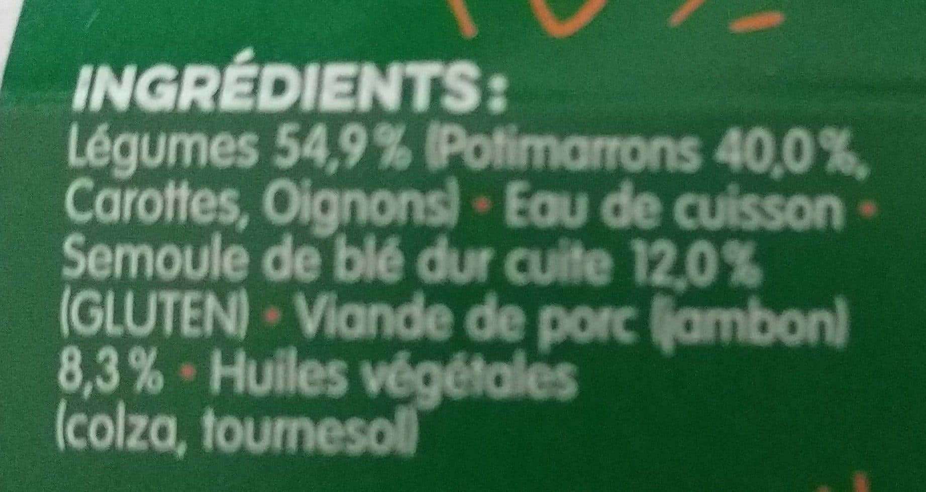 bledina Potirmarrons Semoule Jambon 2x200g packshot