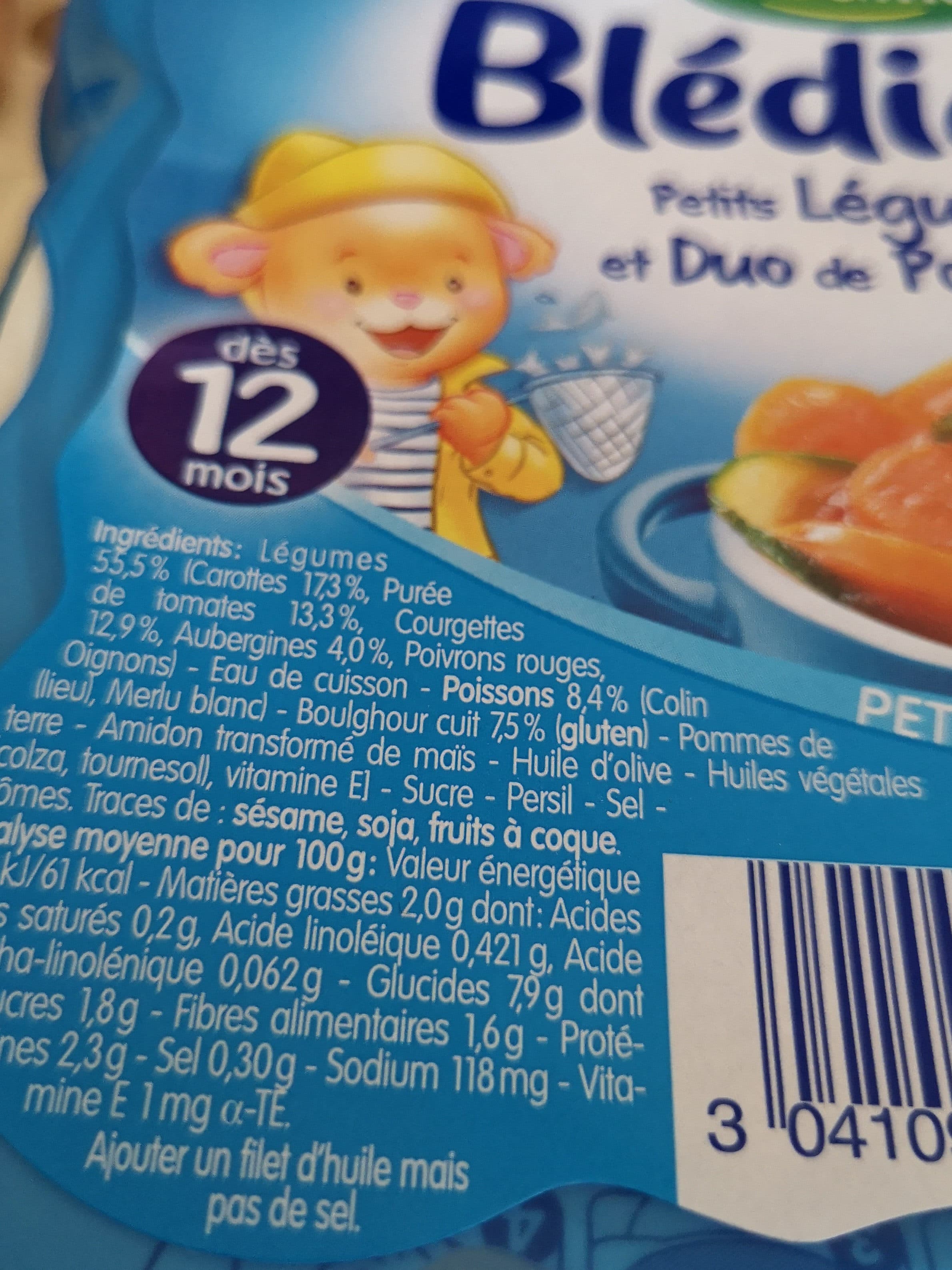 Blédichef Blédichef, Petits Légumes et Duo de Poissons packshot