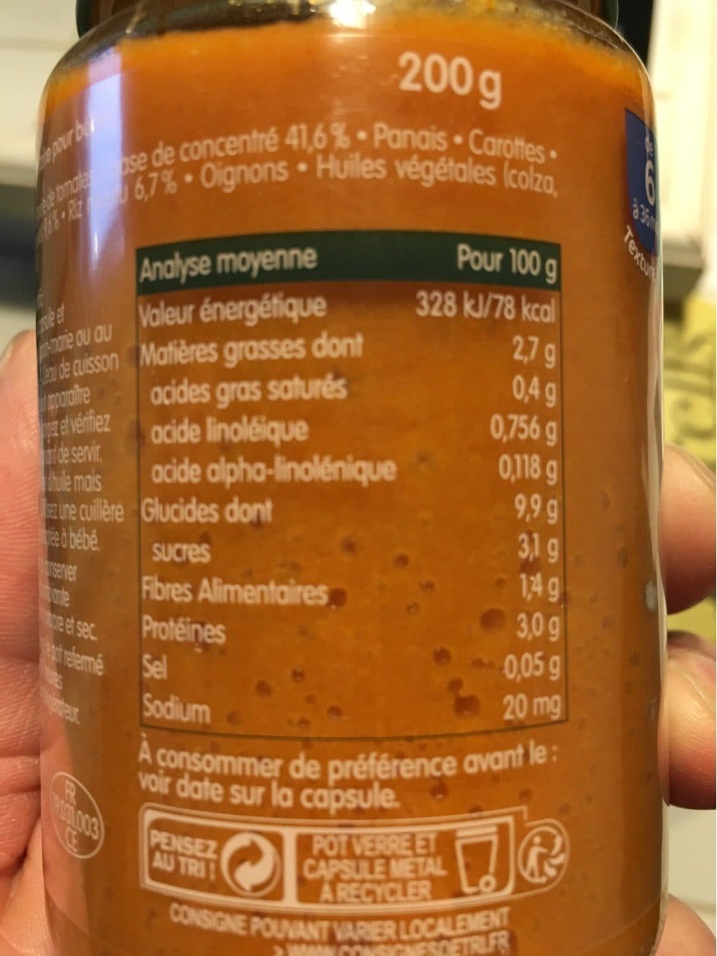 Blédina Tomates riz poulet packshot