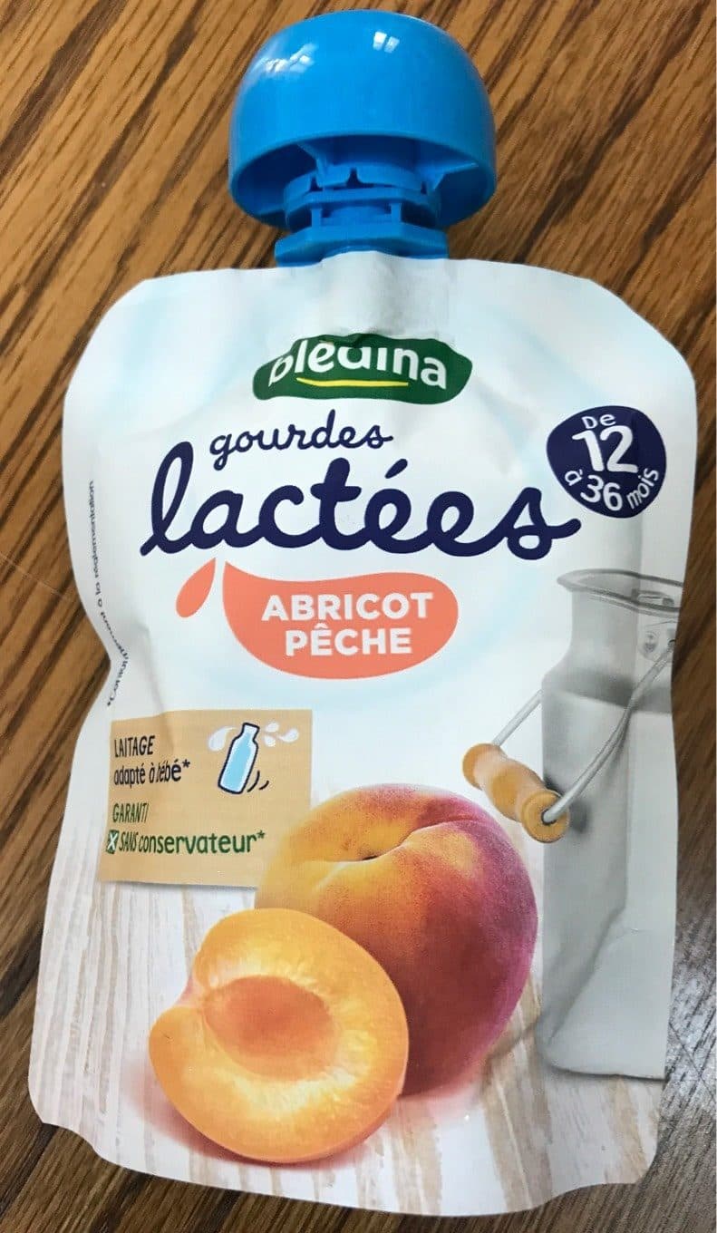 Blédina Gourdes lactées abricot pêche packshot