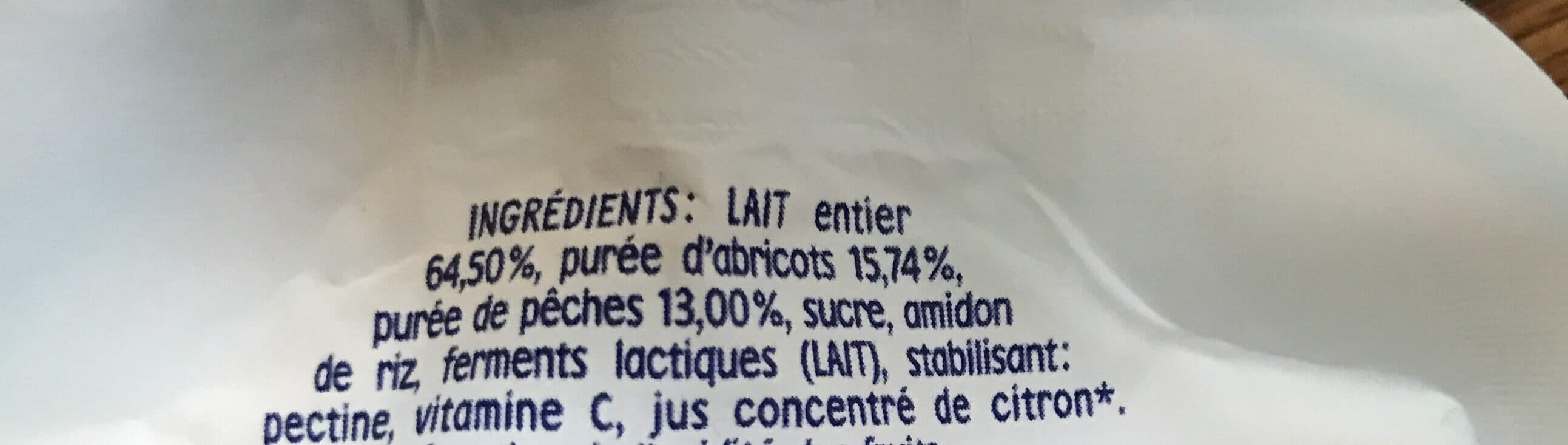 Blédina Gourdes lactées abricot pêche packshot