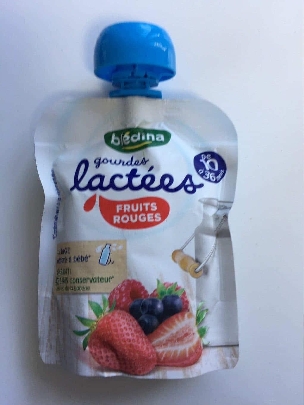 Blédina Gourdes lactées fruits rouges packshot