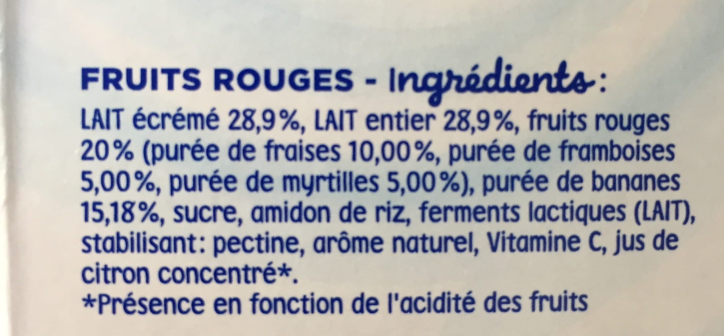 Blédina Gourdes lactées fruits rouges packshot