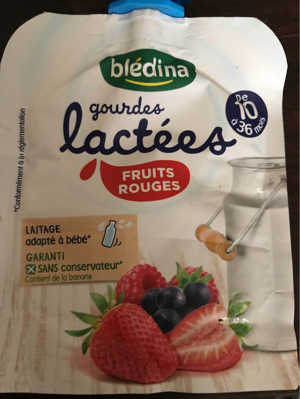 Blédina Gourdes lactées packshot