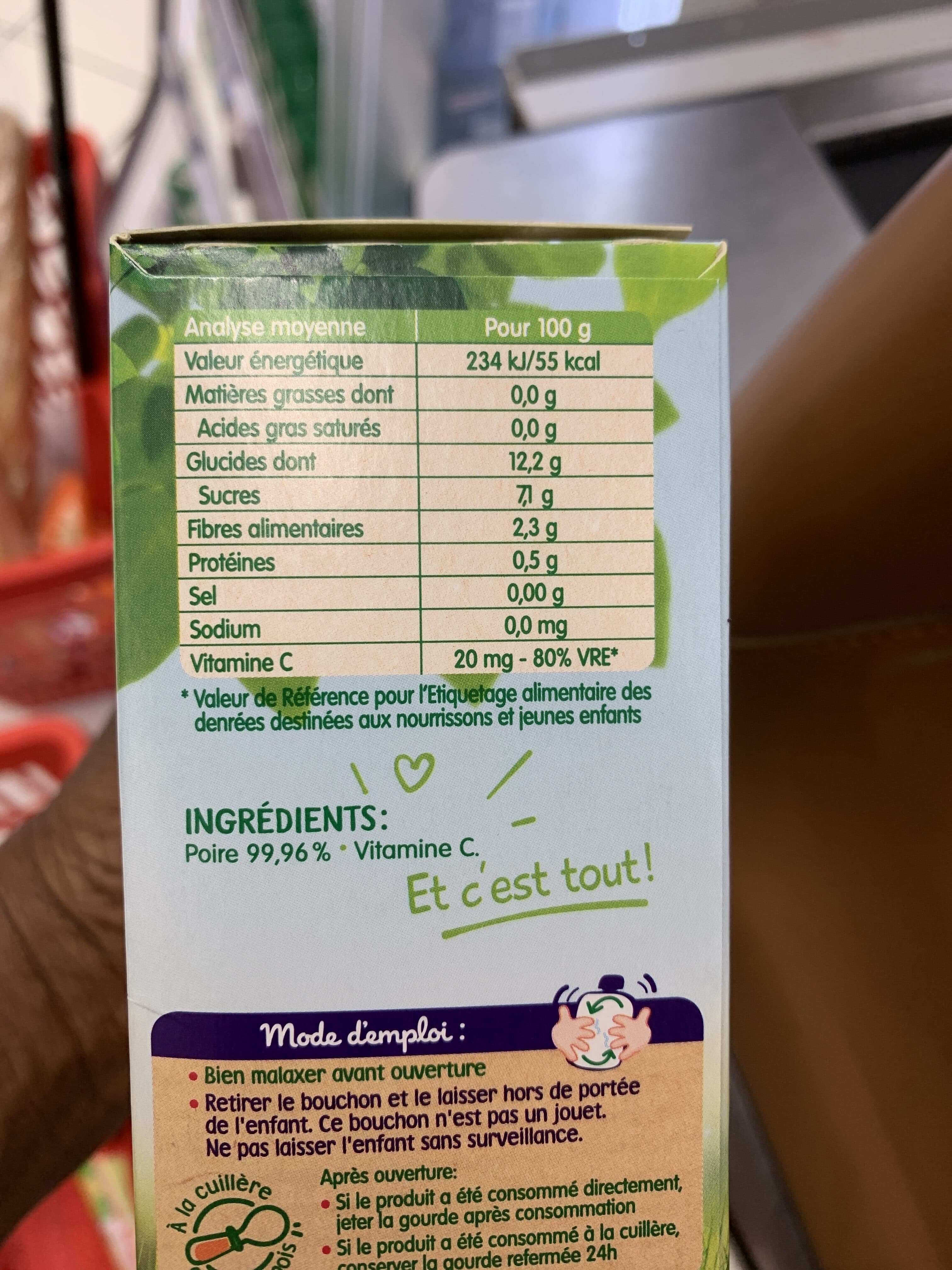 Bledina Gourde Fruit Poire 4x90g Dès 10 Mois packshot