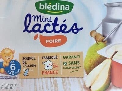 Bledina Mini lactées Poire packshot