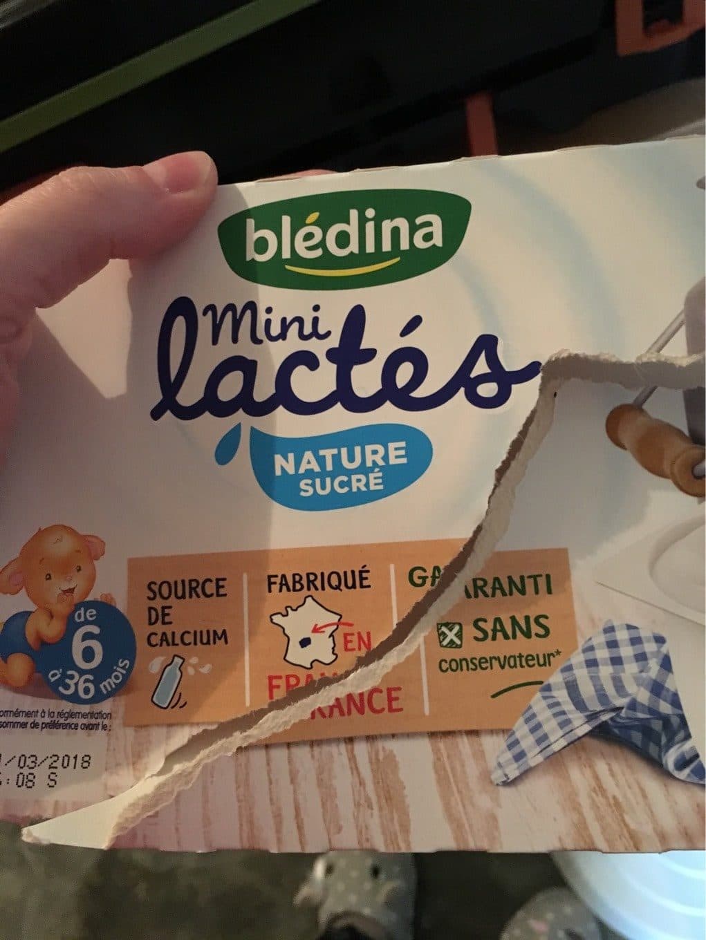 Blédina Blédina Mini lactés 6x55g Nature sucré 6 mois packshot