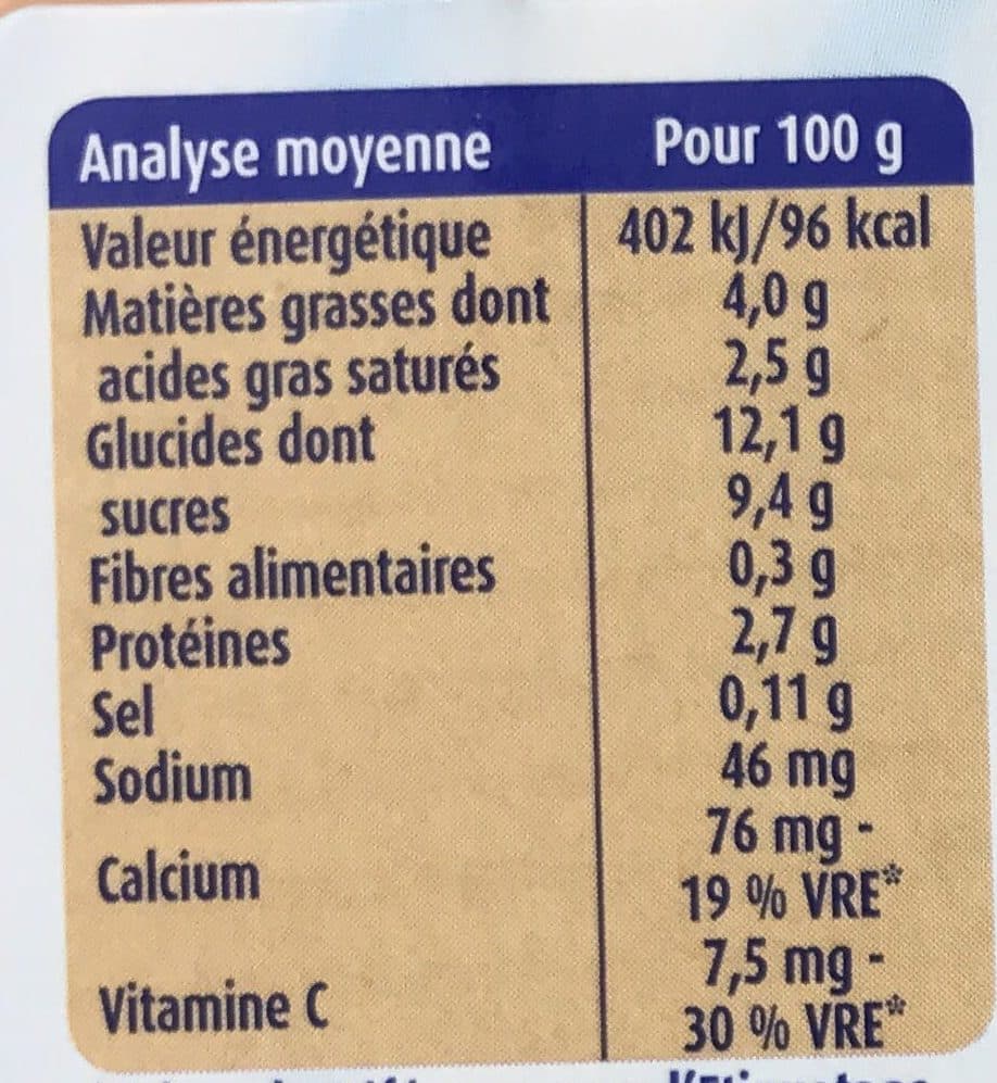 Blédina Mini lactés croissance pêche poire packshot