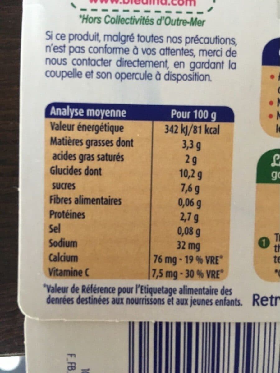 Bledina Blédina Les Brassés Vanille 6x95g Dès 6 mois packshot