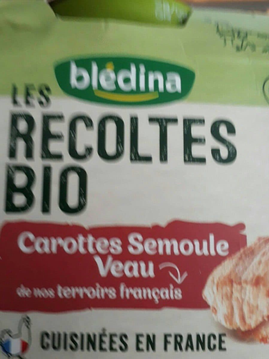 Blédina BLEDINA LES RECOLTES BIO Carottes Semoule Veau 2x200g Dès 6 Mois packshot