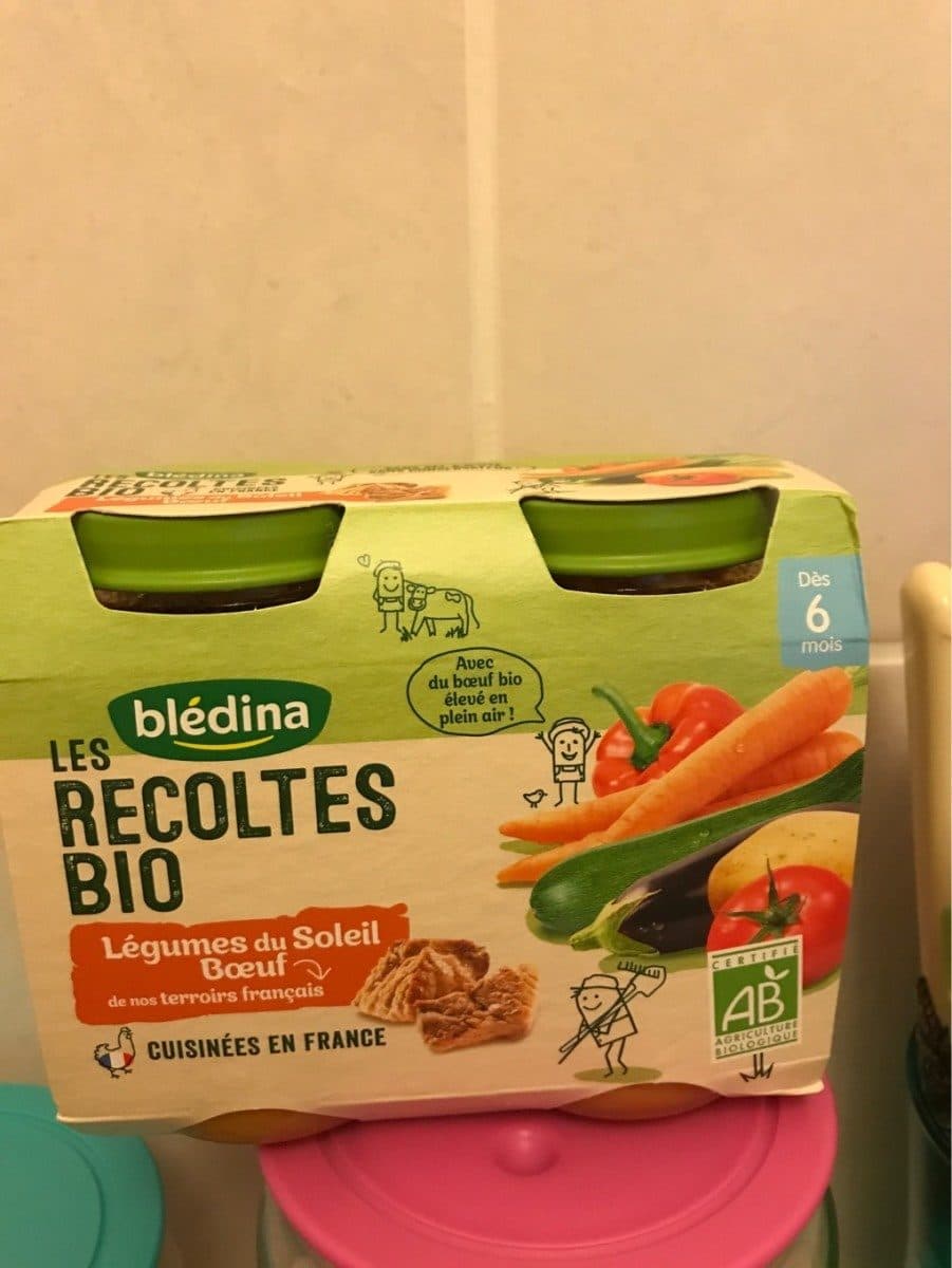Blédina BLEDINA LES RECOLTES BIO Légumes du Soleil Boeuf 2x200g Dès 6 Mois packshot
