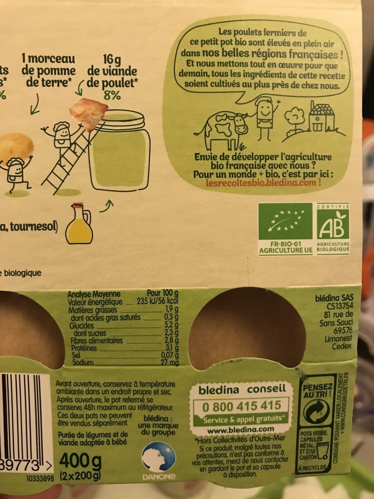 Bledina Les Recoltes Bio packshot