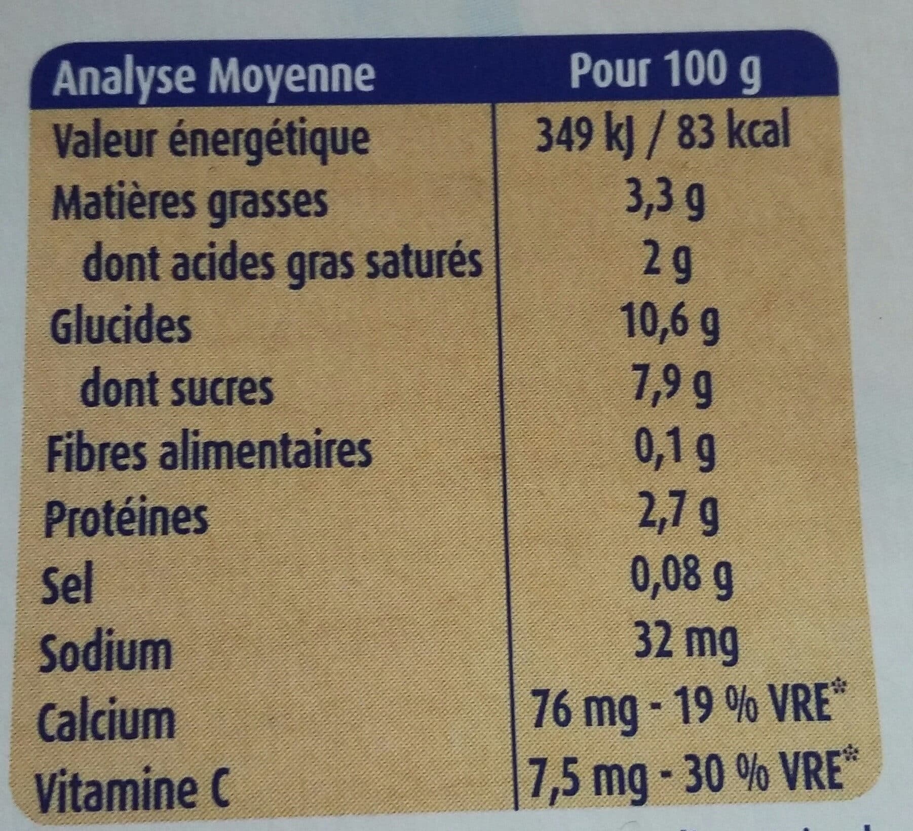 Bledina Blédina Les Brassés Mandarine de Sicile 6x95g Dès 8 mois packshot