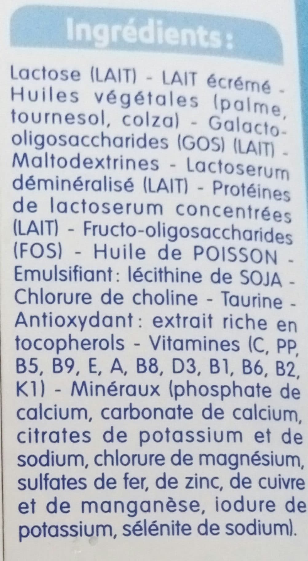Danone Calisma Lait de Croissance packshot