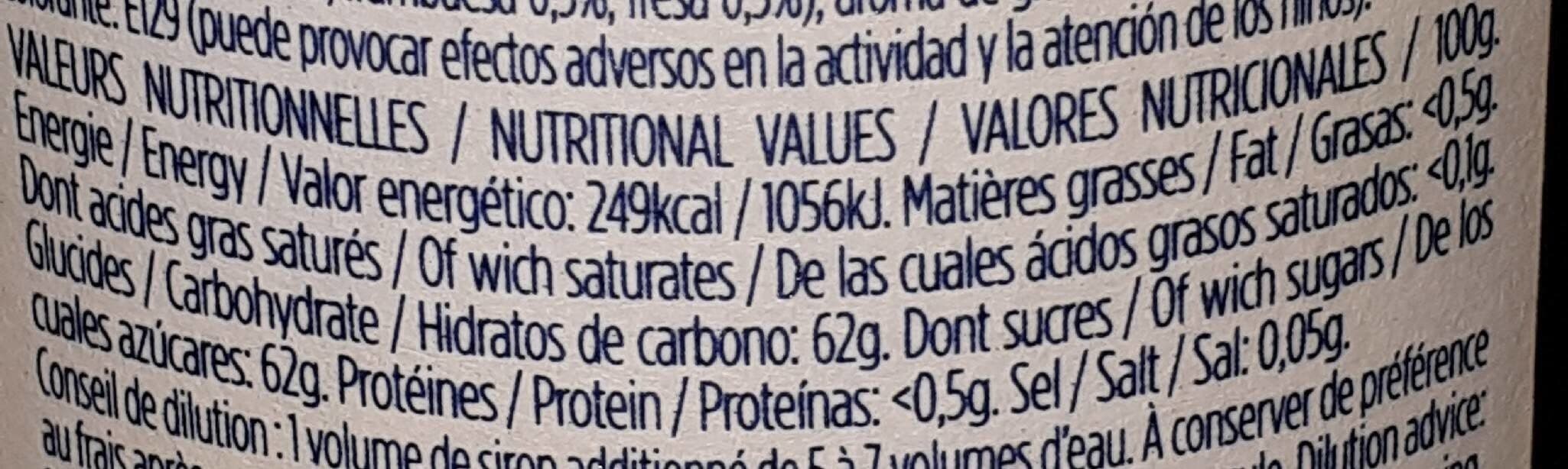 Open Food Facts Sirop de grenadine pur sucre de canne packshot