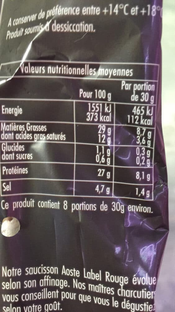 Aoste le saucisson sec packshot
