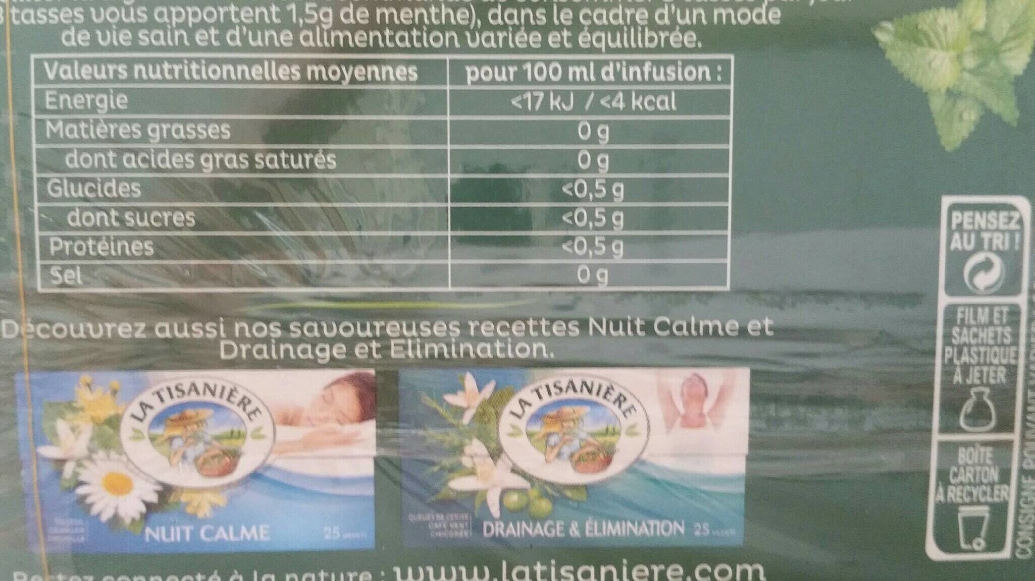 La Tisanière Infusion après-repas citron: menthe, anis vert, verveine packshot