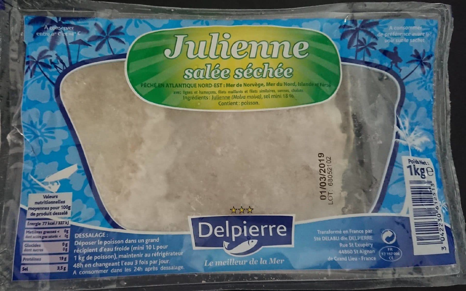 Delpierre Julienne salée séchée packshot