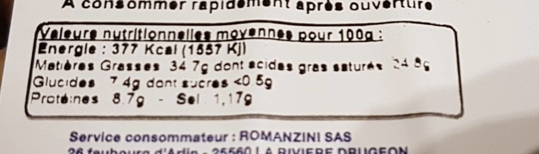 Romanzini Escargots belle grosseur Bourgogne packshot