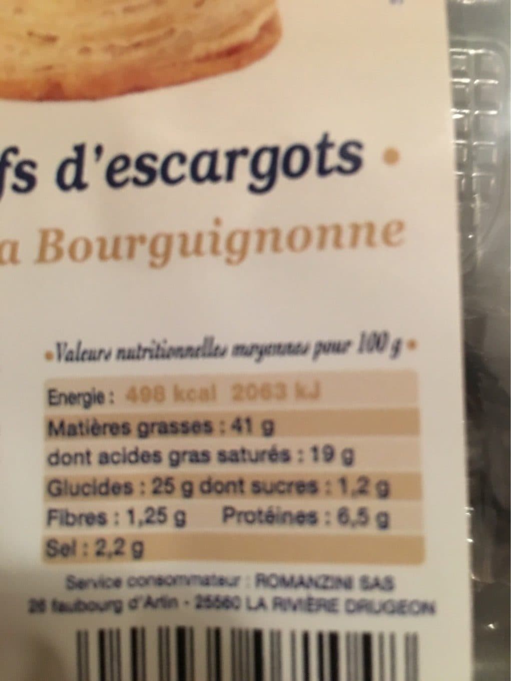 Romanzini Feuilleté aperitif escargots packshot