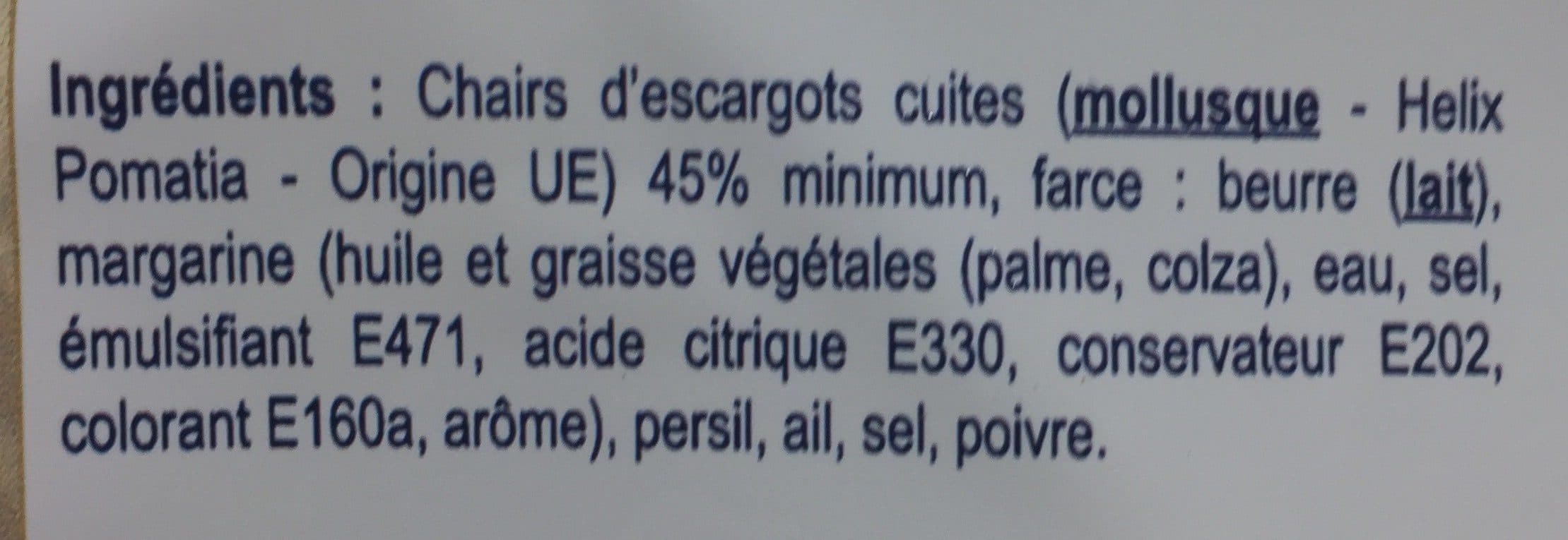 Open Food Facts Escargots belle grosseur Bourgogne packshot