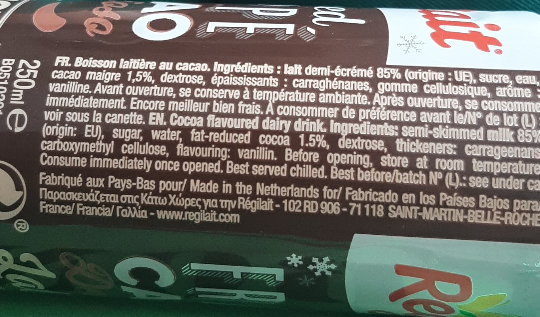 regilait 250ML FRAPPE CHOCOLT REGILAIT packshot