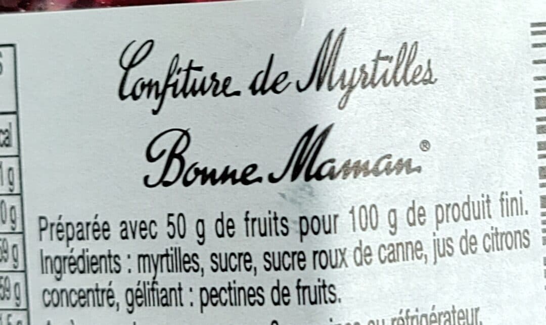 Bonne Maman Confiture Extra de Myrtilles packshot