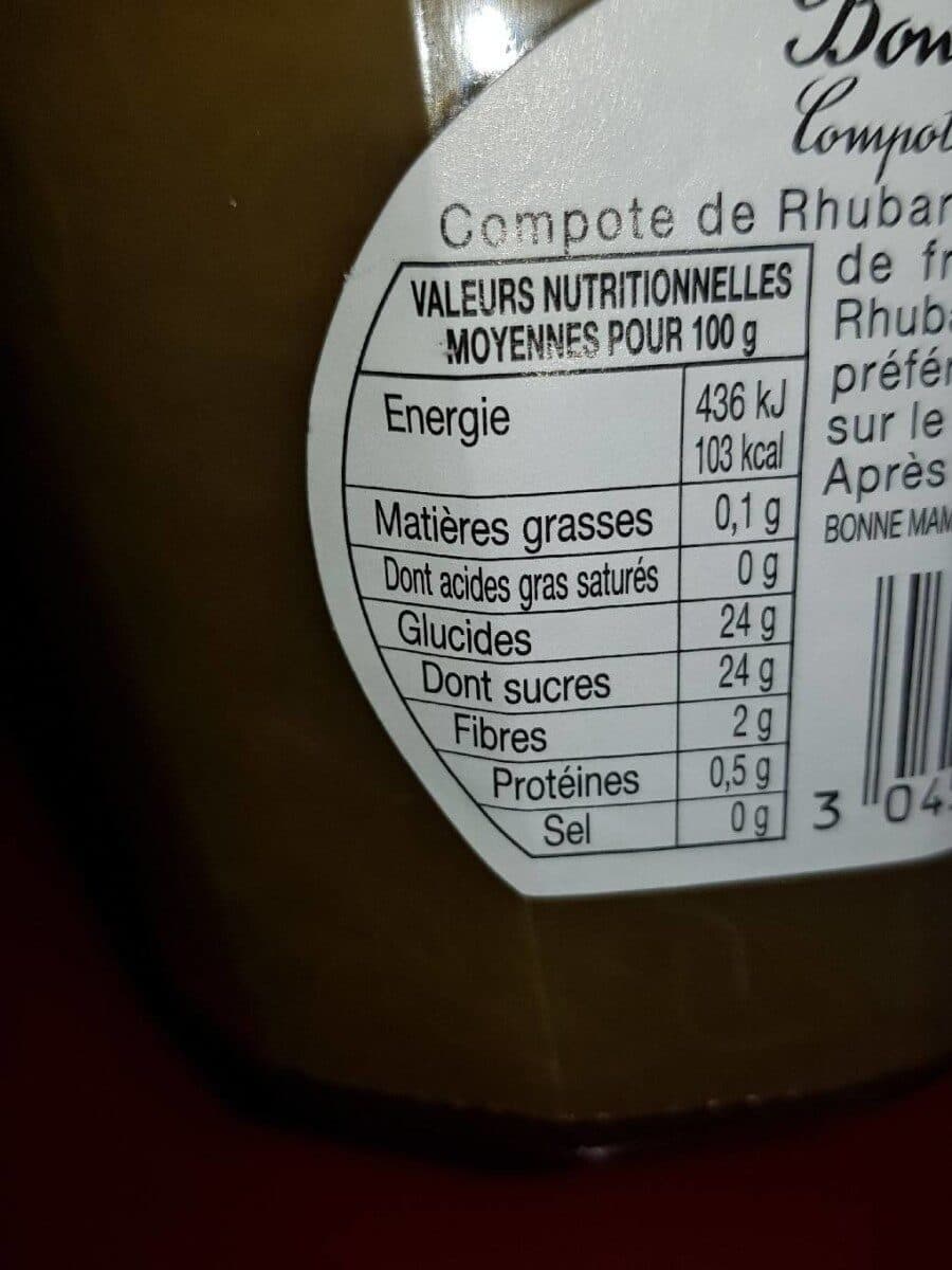 Bonne Maman Compotée rhubarbe packshot