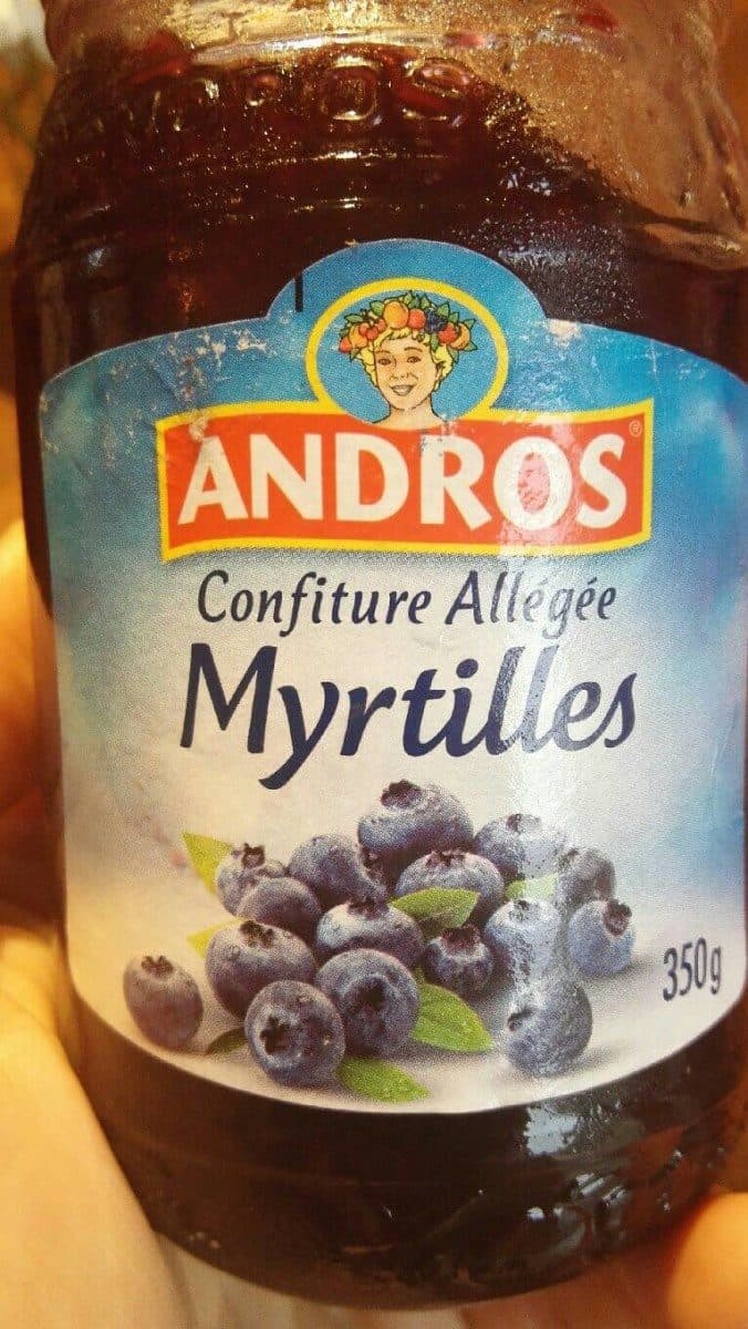 Andros Confiture allégée myrtilles packshot