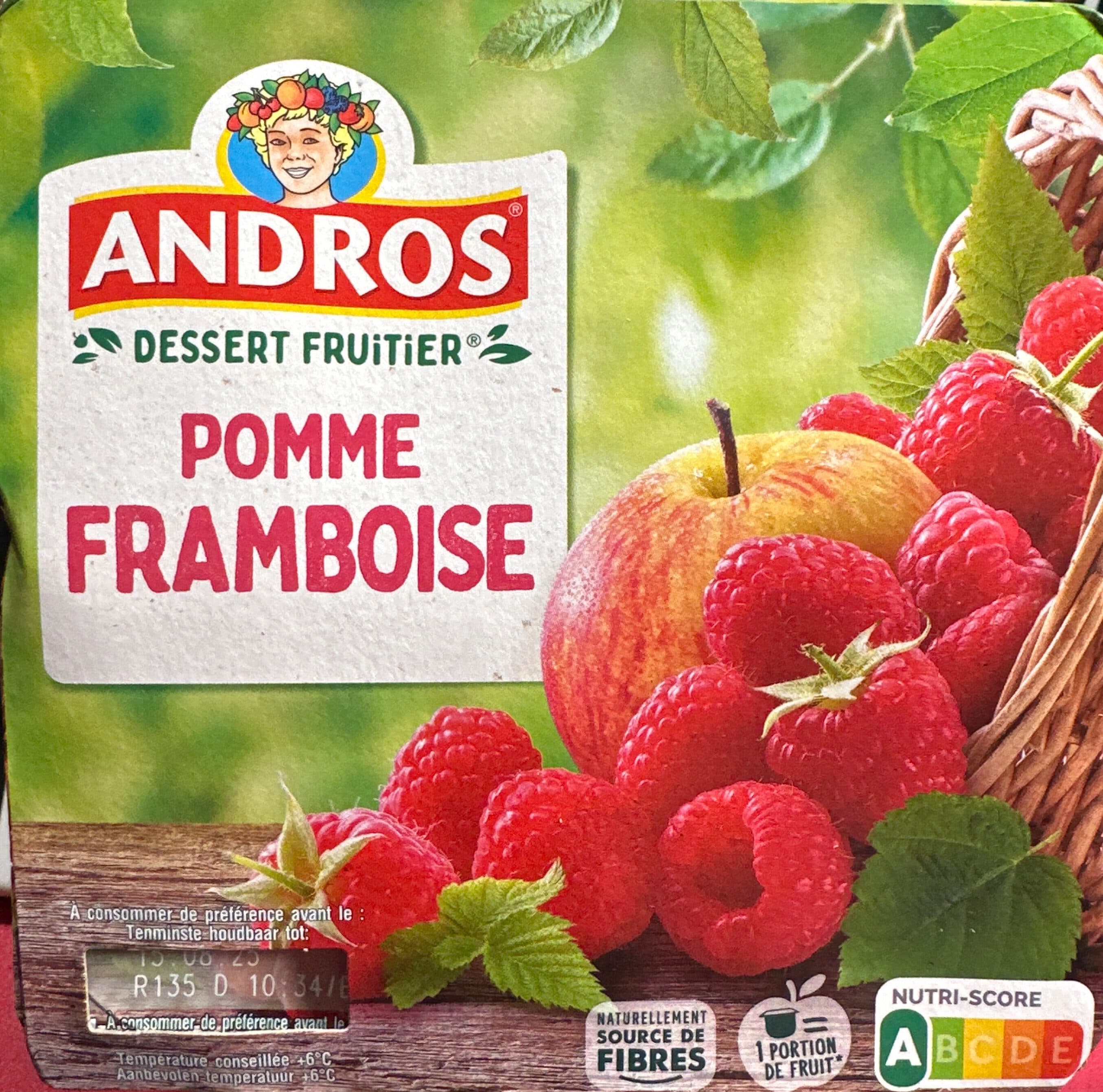 Andros Compotes Pomme Framboise packshot