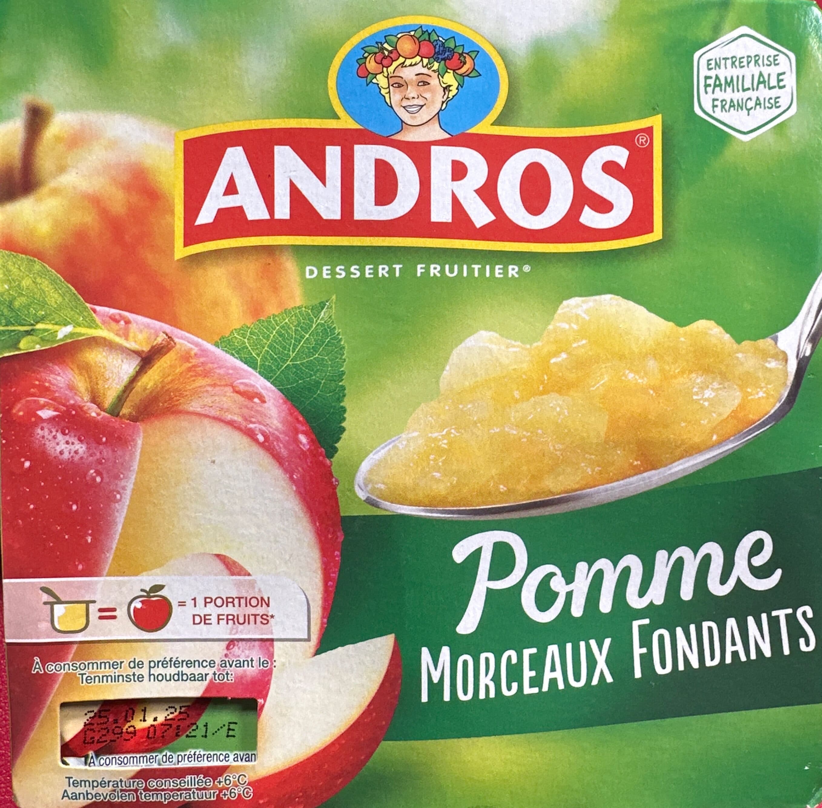 Andros Pommes morceaux fondants packshot