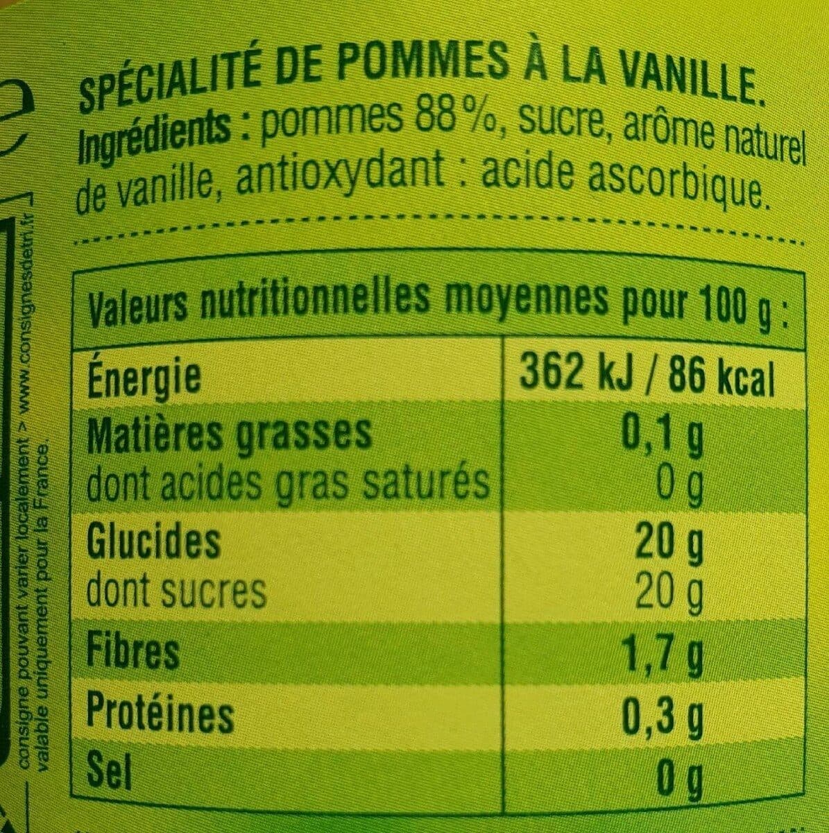 Andros Pomme vanille packshot