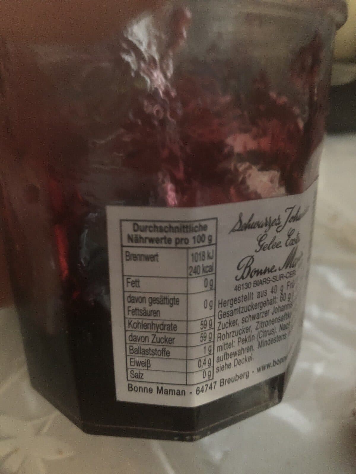Bonne Maman Schwarzes-Johannisbeer-Gelee packshot