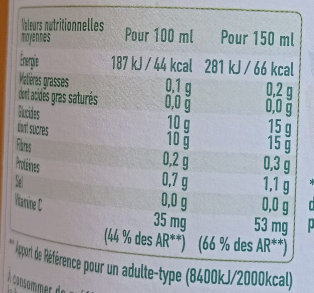 Andros Jus Frais clémentines pressées packshot