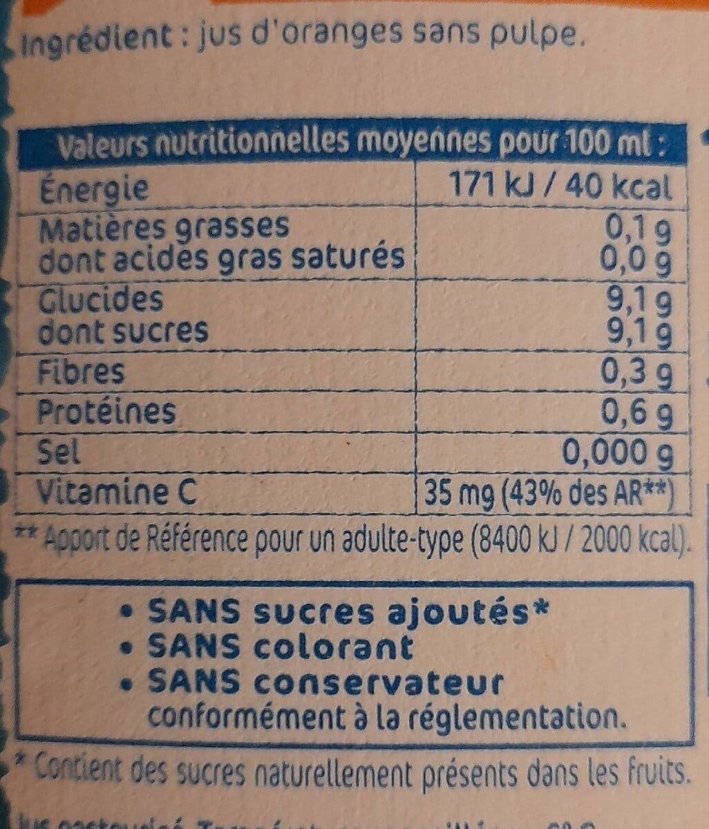 Andros 100% Pur Jus Oranges pressées sans pulpe packshot