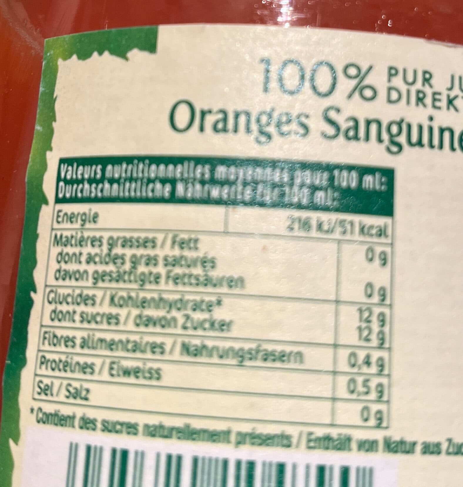Andros Oranges Sanguines Pressées packshot