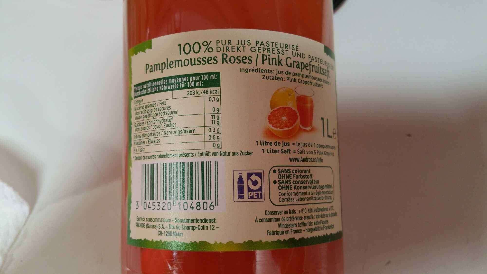 ANDROS Pink Grapefruitsaft packshot