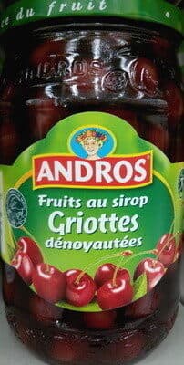 Andros Fruits au sirop griottes dénoyautées packshot