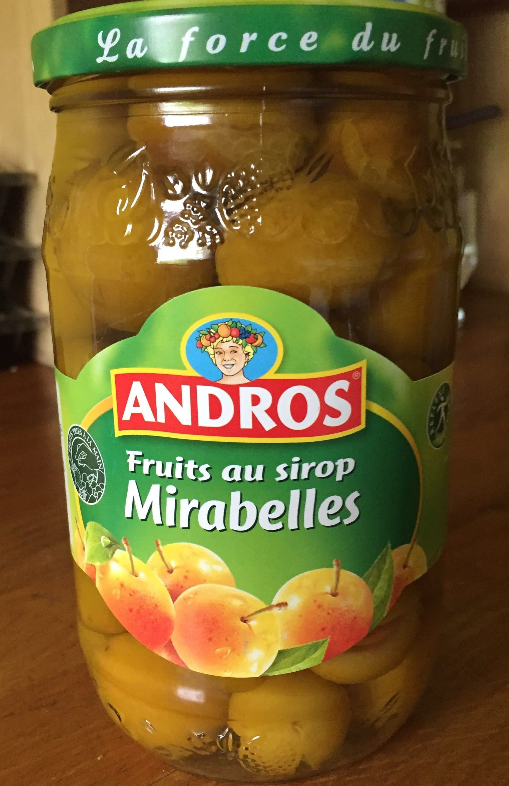 Andros Fruit au Sirop Mirabelles packshot