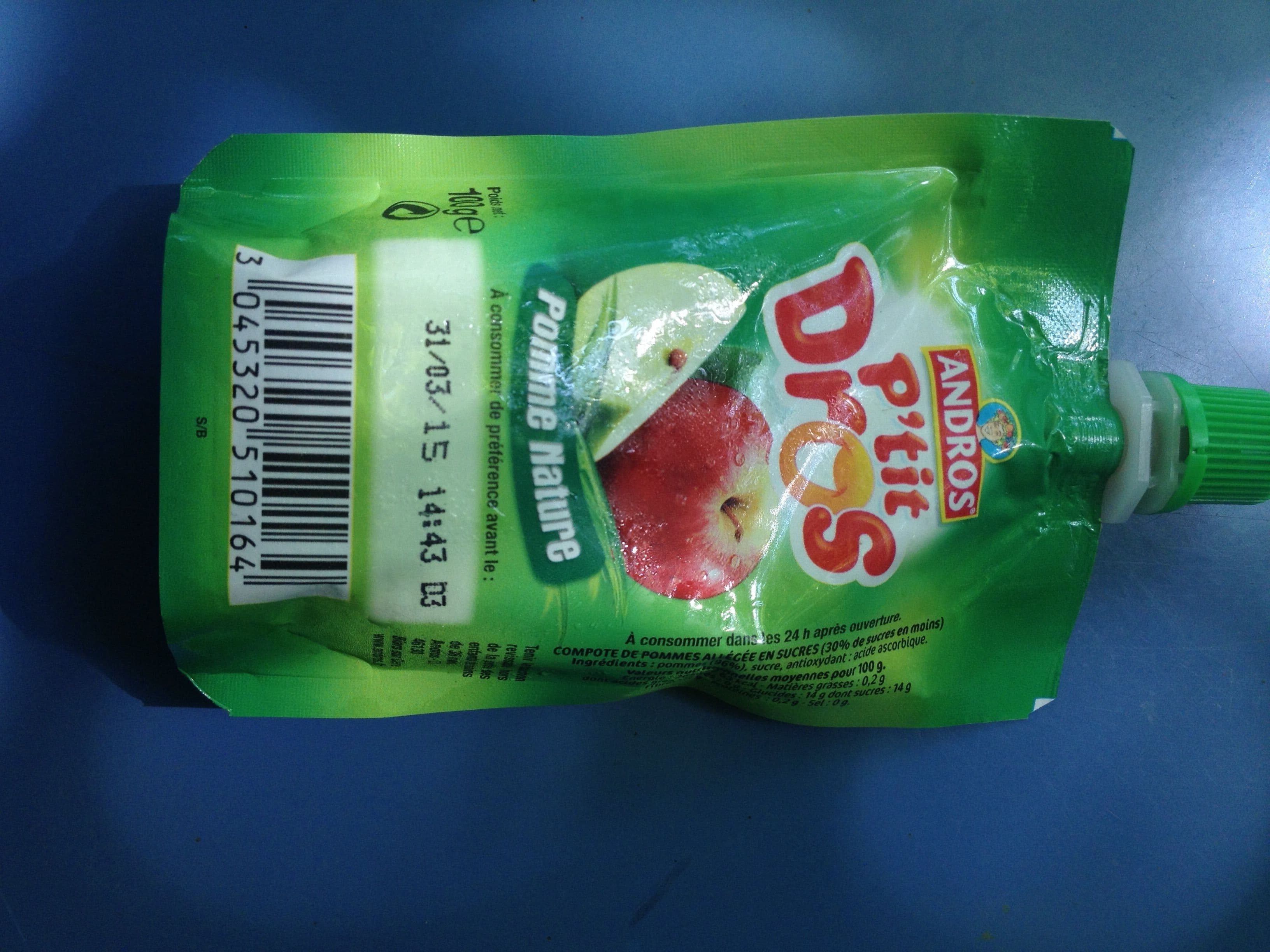 Andros P'tit Dros Pomme Nature packshot