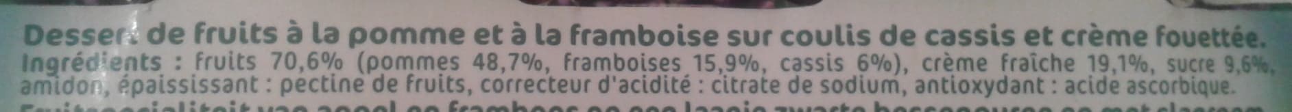 Andros Liégeois de fruits Pomme-Framboise sur coulis de Cassis packshot