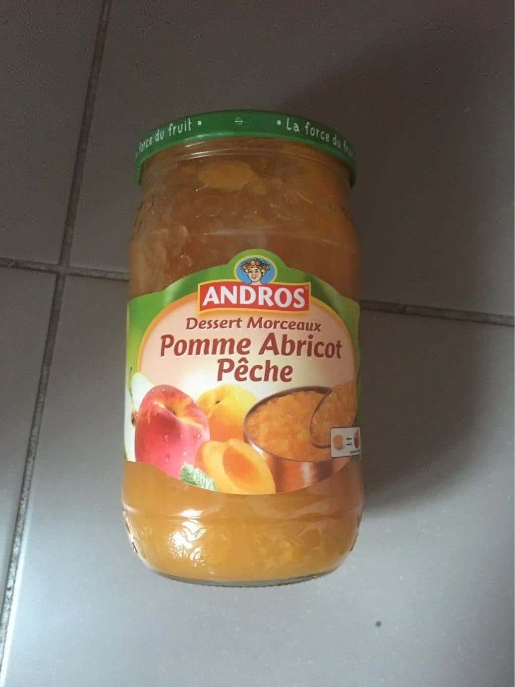 Andros Compote Pomme Abricot Peche Morceaux packshot