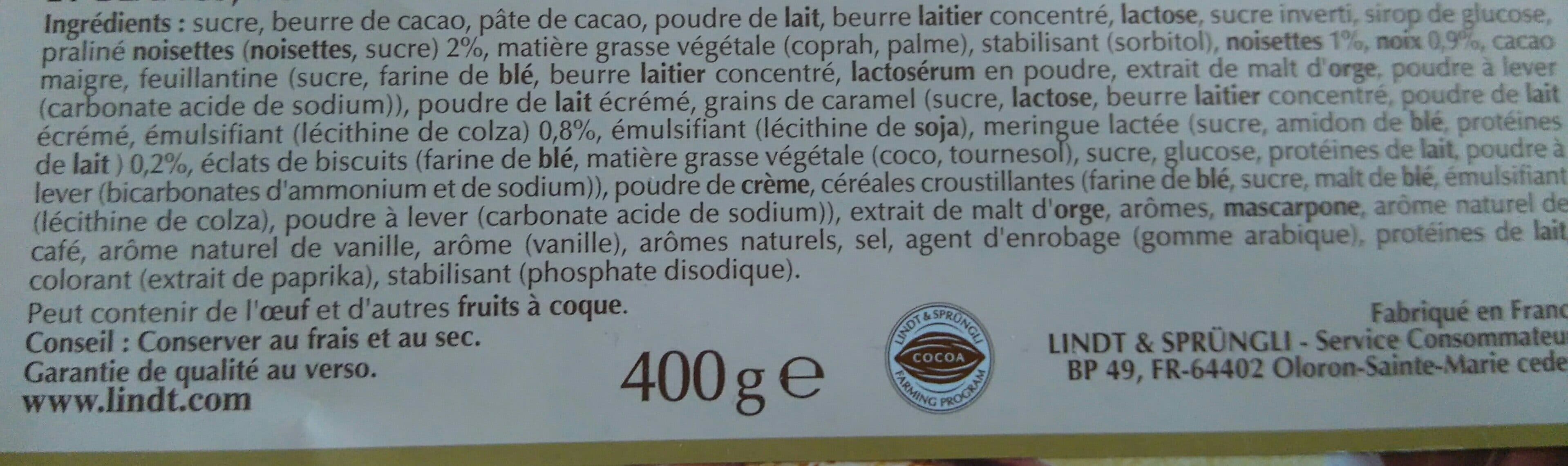Lindt Création dessert packshot